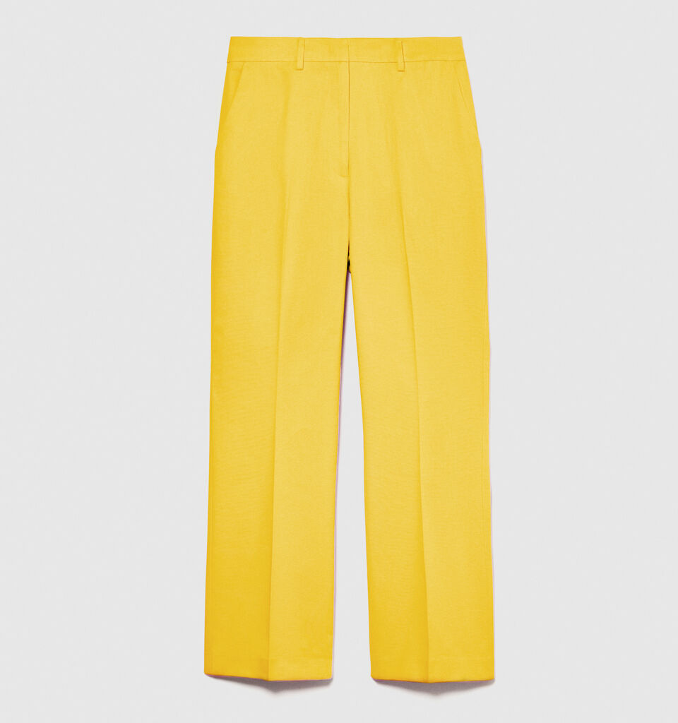 High-waisted trousers - women's high-waisted trousers - Yellow | Sisley image number 6